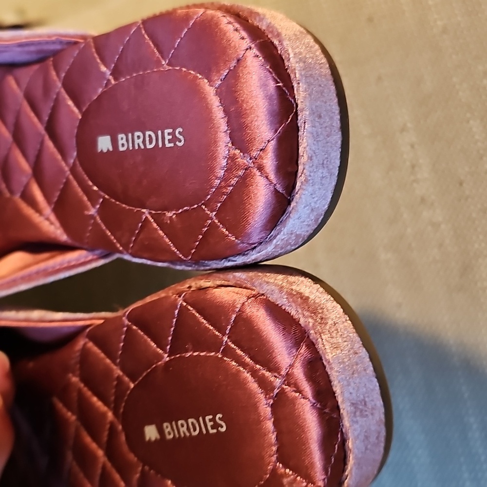 Birdies The Swan Raspberry Velvet Jeweled Mule - Picture 9 of 10